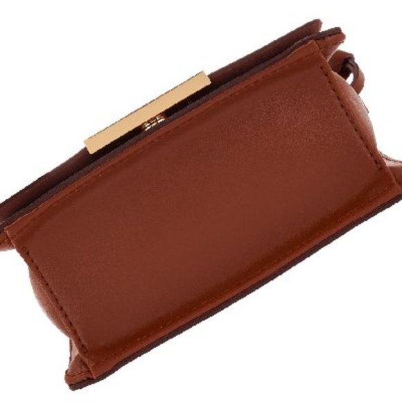 Isaac Mizrahi Live! Whitney Mini Leather -Saddle - Picture 4 of 4